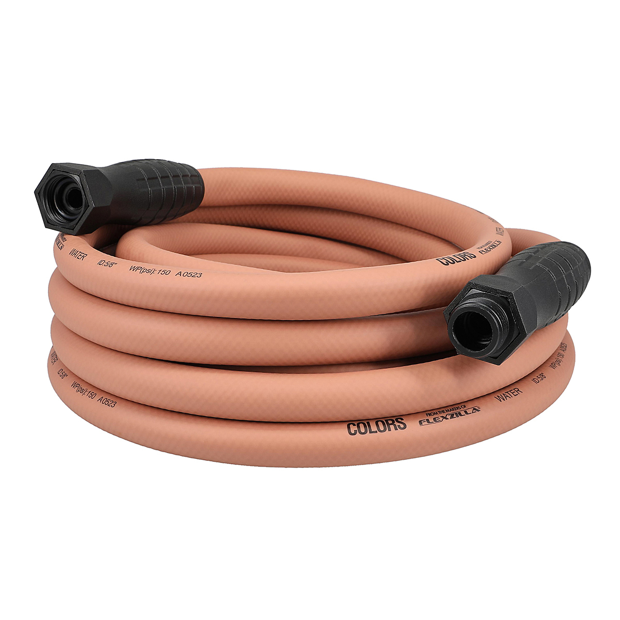 Legacy Flexzilla Colors Garden Hose, 5/8in. x 25ft., 150 PSI Max, SwivelGrip, Red Clay, Model# HFZC525TCS-E